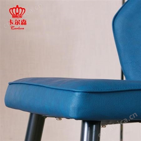 卡尔森苏州家具厂轻奢餐椅简约现代皮质座椅样板房售楼处铁艺坐椅子餐厅家具定制