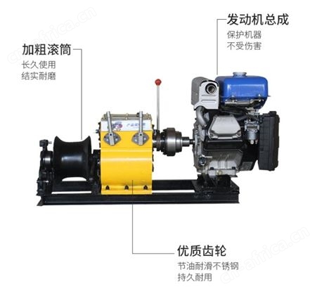 旺业机电-楚雄绞磨机价格工程施工绞磨机-8吨柴油风冷-绞磨机批发