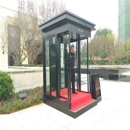 岗亭厂家 钢结构吸烟亭 户外可移动岗亭 保安亭室外抽烟亭 西安同创交通设施工程有限公司