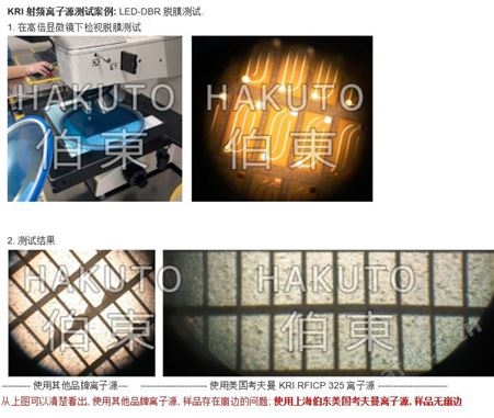 LED-DBR 蒸镀机用美国 KRI 射频离子源,实现辅助镀膜