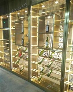常温不锈钢酒柜 郑州玫瑰金不锈钢展示架推荐