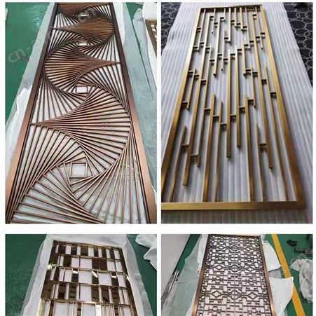 简约不锈钢屏风 银川中式仿古家具屏风