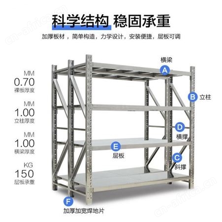 千纵304不锈钢货架  商用多层加厚货架  仓库冷库仓储重型置物架定制