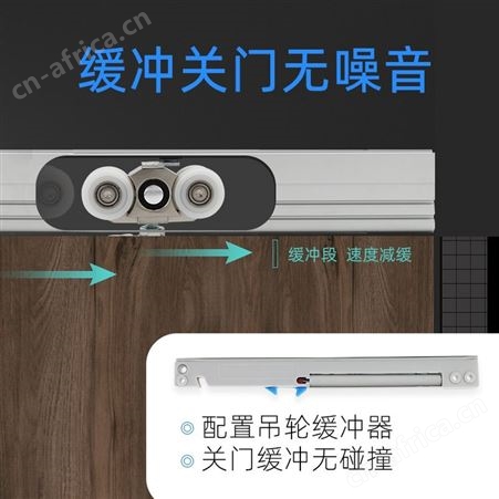 乐朗B417 木门吊轮 阳台厨卫移门吊轮吊轨 移门五金配件 缓冲移门吊轮