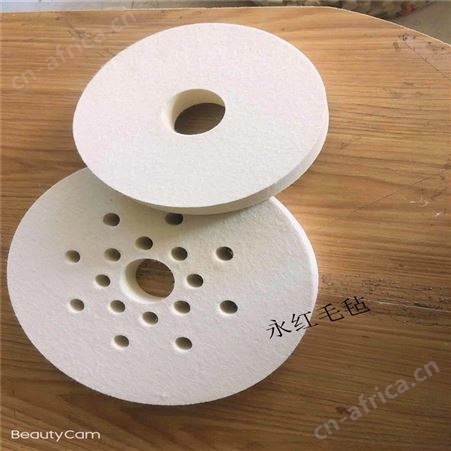 聚酯纤维毛毡抛光轮 硬质加厚毛毡轮