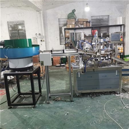 全自动振动盘理管上软管补漆膏灌装封尾机 补漆器灌装机设备平纹