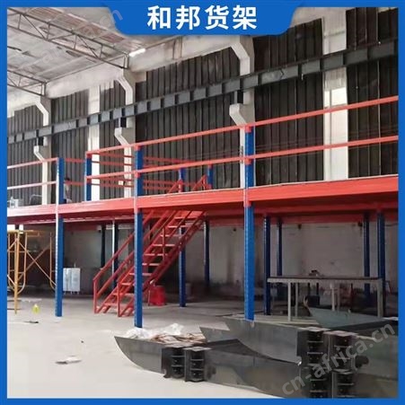 食品冷库集层式多种类物品阁楼平台仓储设备钢结构铁板货架厂