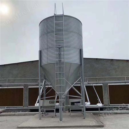 养殖场自动料线 成套养猪设备 喂料设备自动料线 华清料塔