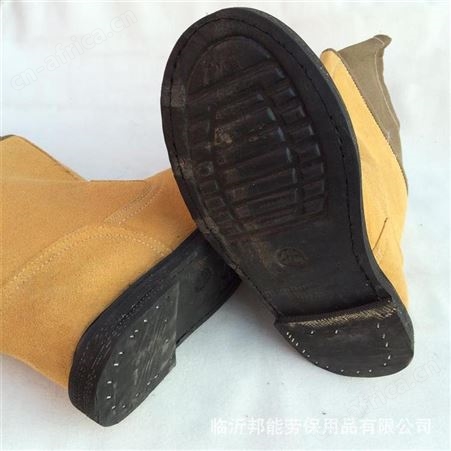 高筒劳保鞋翻毛牛皮轮胎底劳保鞋钢包头防砸油田工作安全鞋