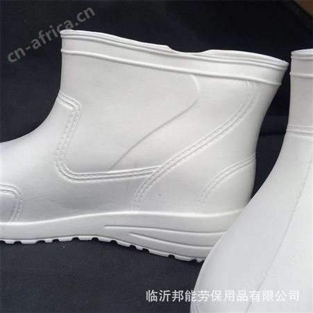 eva雨鞋低筒防水白色厨师雨鞋雨靴食品耐油耐酸碱泡沫雨鞋水鞋