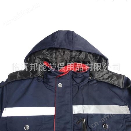 加厚防寒保暖劳保棉衣袄 中长款冬季工作服男女工厂车间外套定制