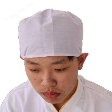 厨师工作帽子食品帽子后厨糕点圆顶卫生白色饭店男女包头工作帽子