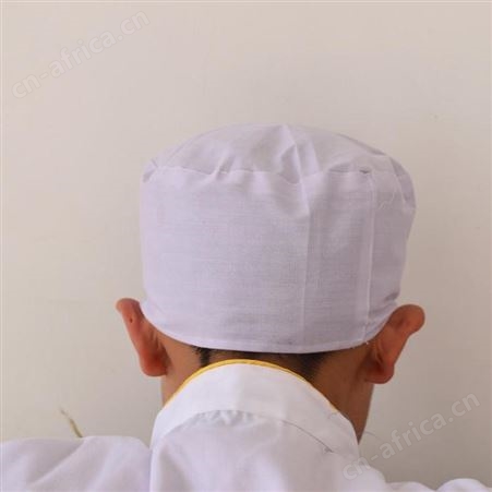 厨师工作帽子食品帽子后厨糕点圆顶卫生白色饭店男女包头工作帽子