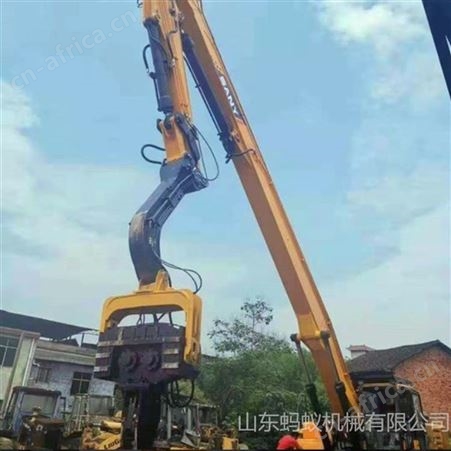 预制管桩机打桩锤 挖坑立杆旋挖钻孔机 钩机改钻孔地基打桩机