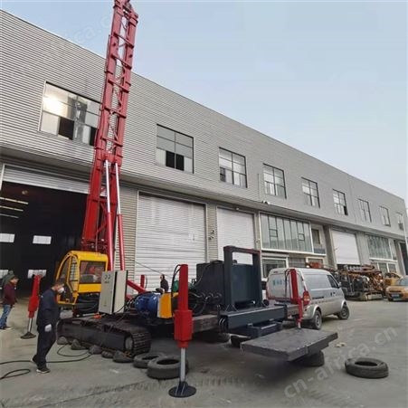 地顶链轨式锚固钻机 光伏地桩长螺旋打桩机 全新房屋地基螺旋钻机