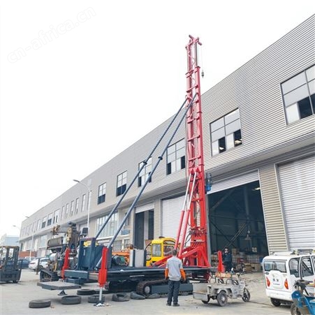 地顶链轨式锚固钻机 光伏地桩长螺旋打桩机 全新房屋地基螺旋钻机