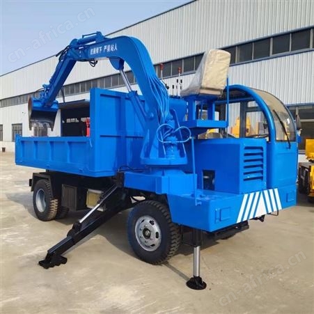 中小型工程建筑河道挖沙清淤 创佳 6吨10吨四不像随车挖掘机