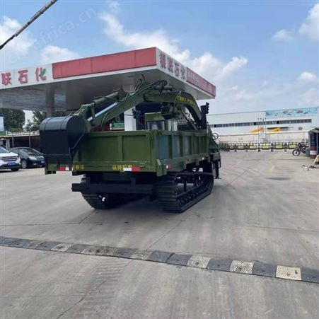 小型全地形5吨履带随车挖 创佳 农用工程履带装卸一体运输车