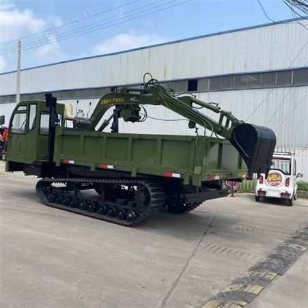 小型全地形5吨履带随车挖 创佳 农用工程履带装卸一体运输车