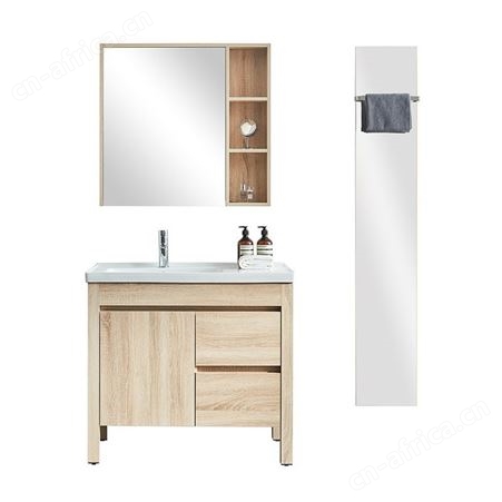 朗卡恩定制卫浴柜卫生间洗手盆组合柜 现代简约实木浴室柜落地式