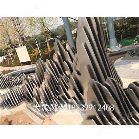 陕西不锈钢雕塑 动物雕塑定制 假山雕塑