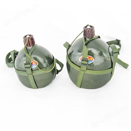 加厚铝军训水壶 户外运动军训大容量老式便携搪瓷水壶 户外军绿色水壶