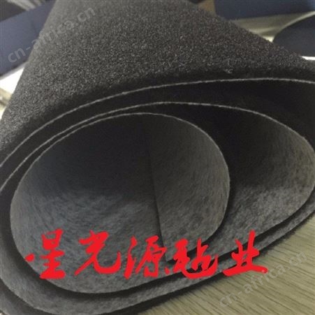 汽车车载行李箱毛毡，黑色毛毡面料，针刺棉无纺布