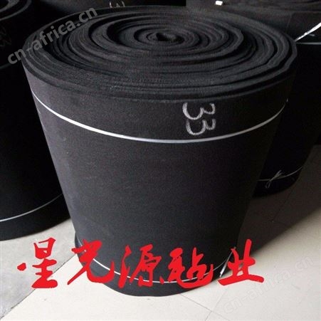 阻燃黑色毛毡 针刺化纤毡 无纺布 吸音棉 隔音棉