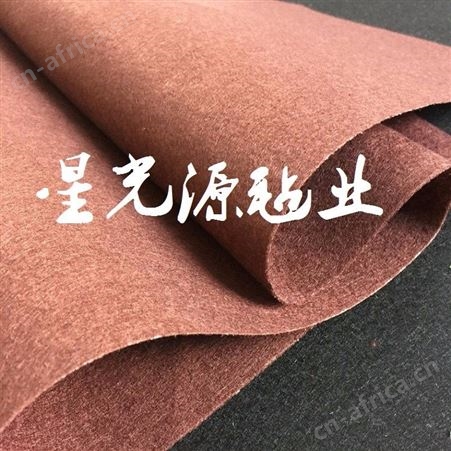 彩色针刺毛毡，无纺布彩色毛毡，涤纶彩色毛毡
