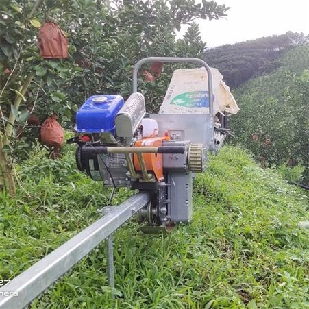 丘陵坡地单轨道运输车 建筑材料运输车 汽油轨道山地运输车