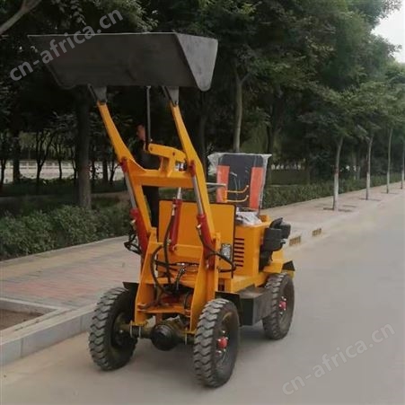 电动四驱小型装载机 农用推土运输搬运车 前卸式