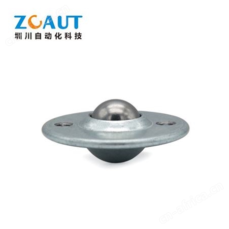 滚珠输送轮菱形万向球精致圆盘法兰螺丝孔IA整体车制重型淬火万向球钢球滚珠轴承脚轮