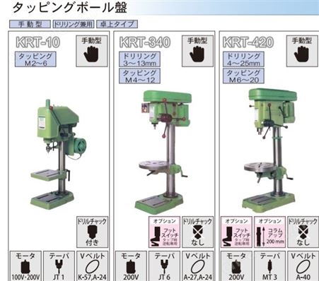 日本KIRA手动型台式钻床NSD-340