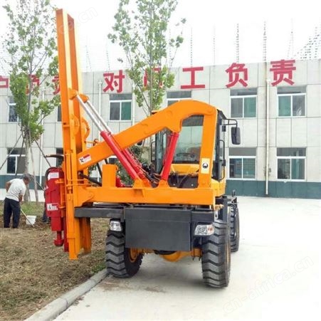 汇鑫护栏压桩机 装载式压桩机