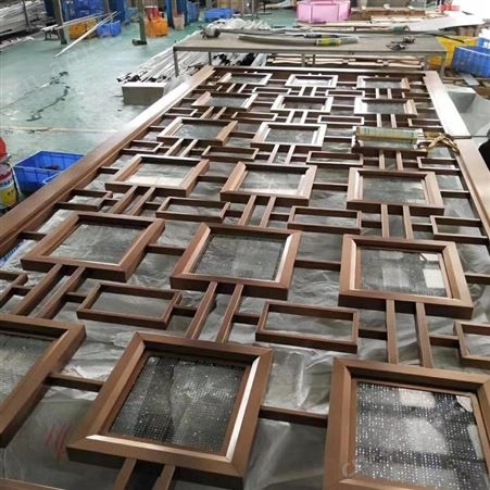 供应香槟金不锈钢屏风 酒店创意激光加工屏风