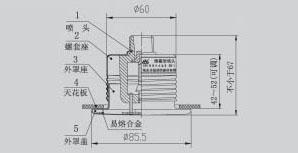 瑞安长城隐蔽式喷淋头(瑞城/ZSTDY)